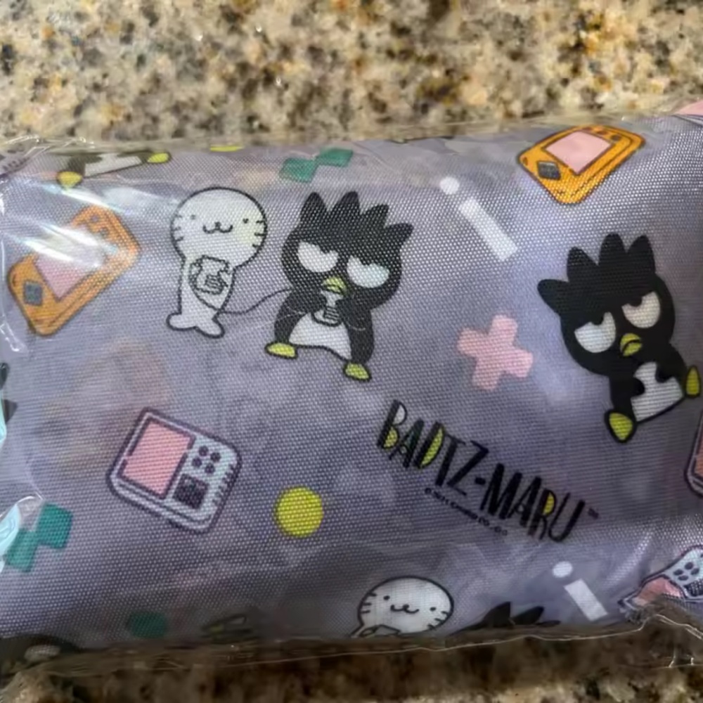 Sanrio Bad Batz-Maru Waterproof Portable Foldable Nylon Grocery Tote Bag - Picture 5 of 5